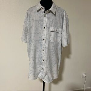 Avalanche Gray Marbled Casual Hiking Outdoor‎ Button Down Shirt Size Large